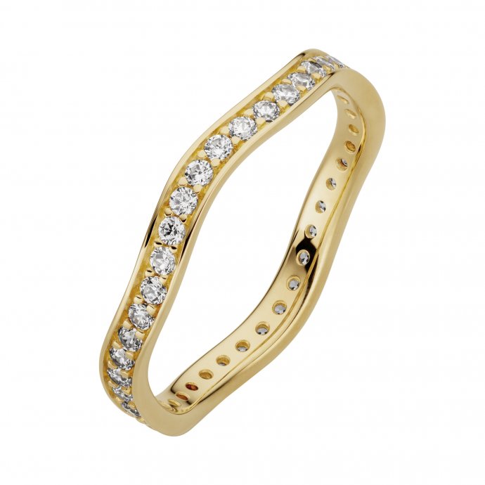 Ring 333/- Gelbgold glanz synth. Zirkonia