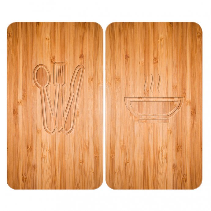 Herdabdeckplatte Universal Mod. Lunch, 2er Set, für alle Herdarten geeignet