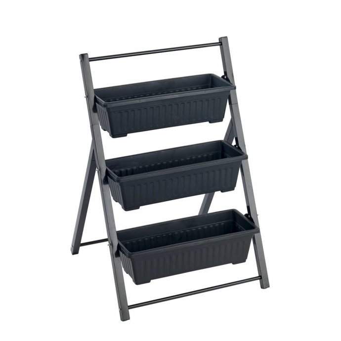 Vertikales Hochbeet, 3 Etagen, für Balkon, Terrasse oder Wintergarten