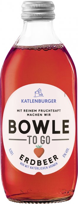 Katlenburger Bowle To Go Erdbeere mit fruchtig reinem Fruchtsaft 330ml