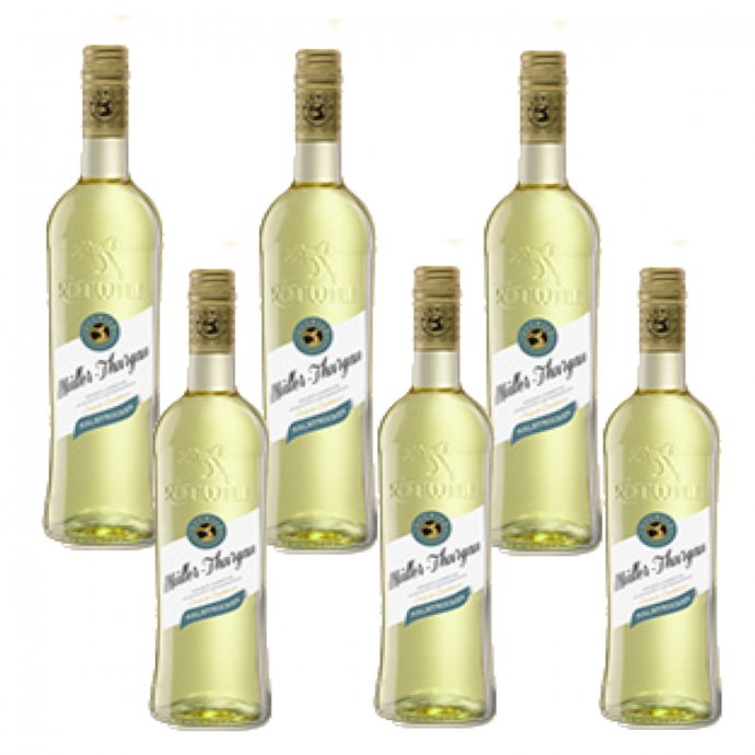 Rotwild Müller Thurgau halbtrockener Weißwein 750ml 6er Pack