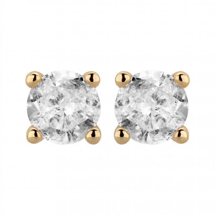 Ohrstecker 585/- Gelbgold 2 Brill. 0,25 ct. weiß