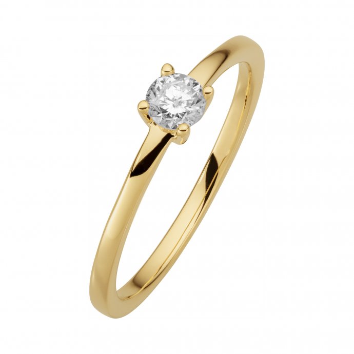 Ring Gold 585 mit einem echten Brilliant 0,25ct.