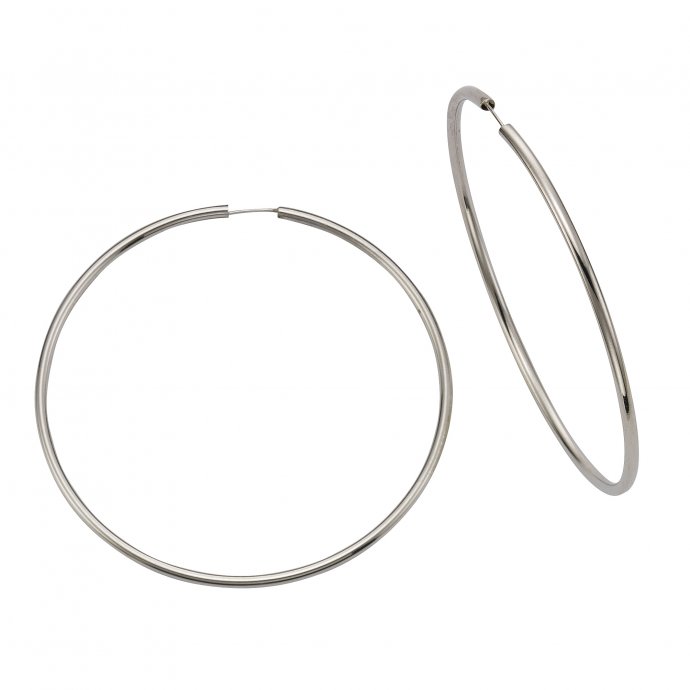 Creolen 925 Silber rhodiniert 6,0cm