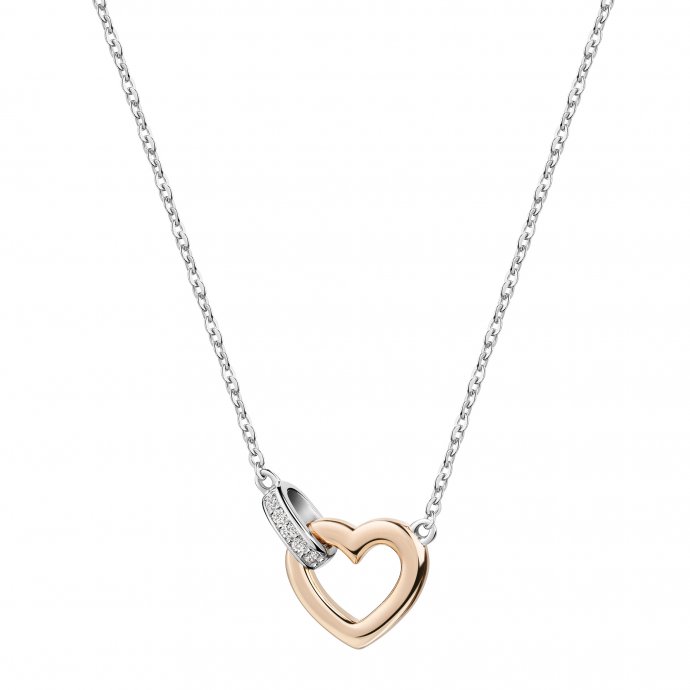 Collier 925/- Sterling Silber rosévergoldet Herz