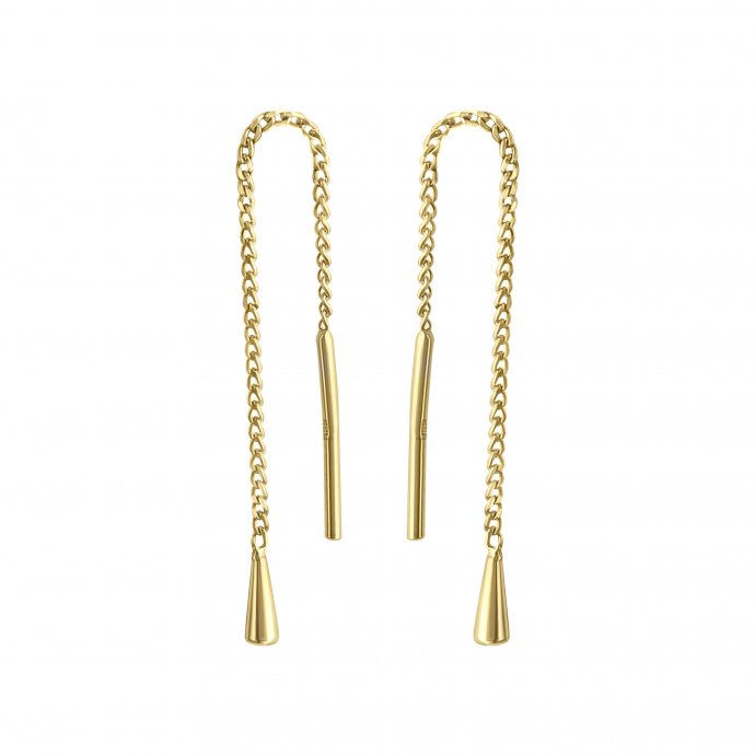 Durchzieh-Ohrring 375 Gelbgold