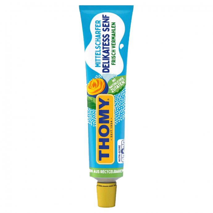 Thomy Delikatess Senf mittelscharf pikant gewürzt Tube 100ml