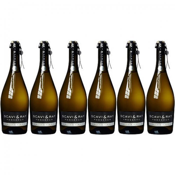 Scavi und Ray Prosecco Frizzante DOC fruchtig trocken 750ml 6er Pack