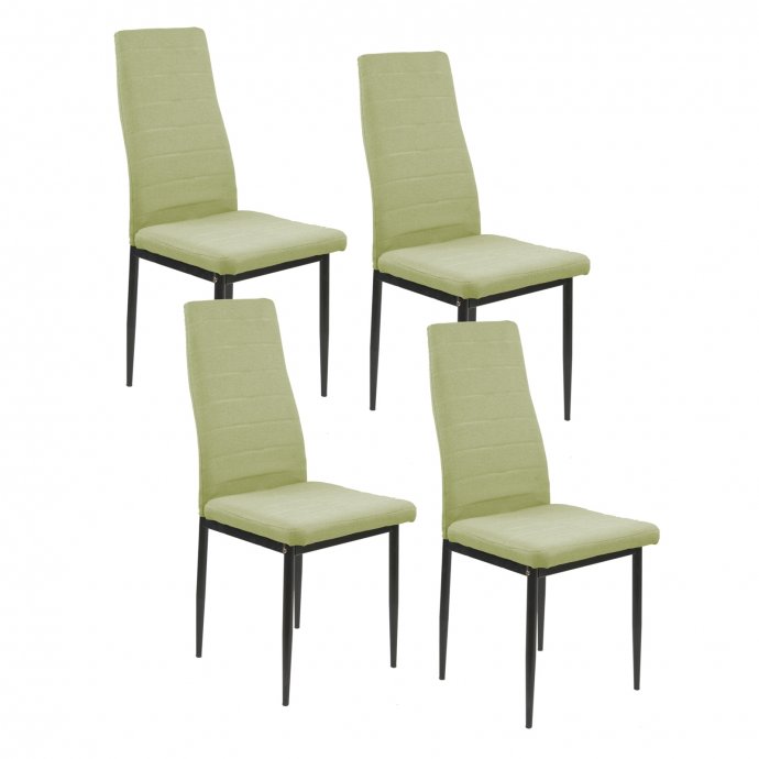 Esszimmerstuhl 4er Set Memphis Grün