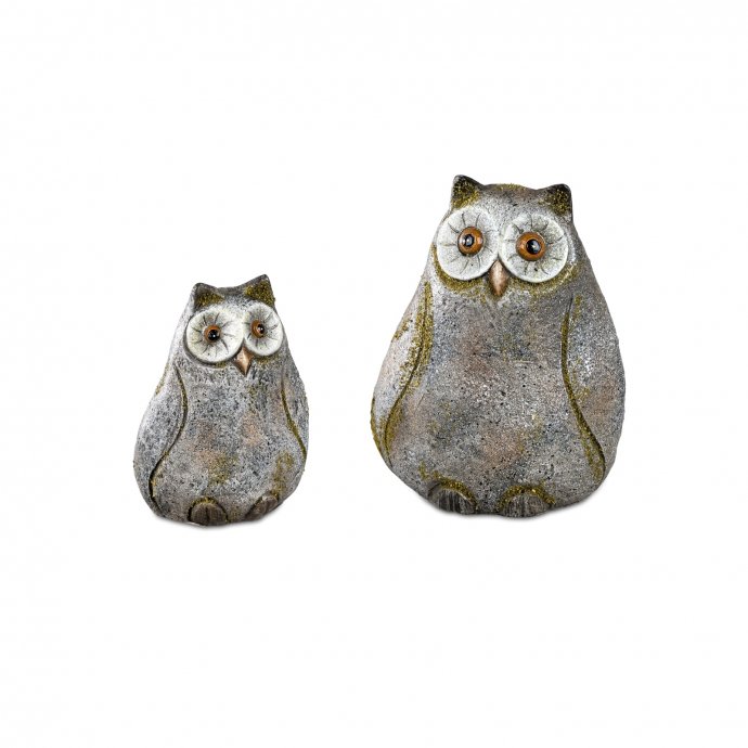 Eule 2er Set Rustik