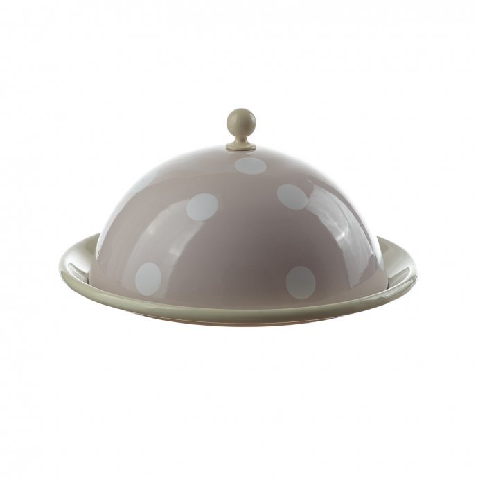 Butterdose rund, Tupfen Retro