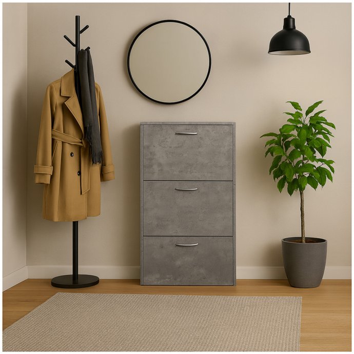 Schuhschrank Thekla Beton