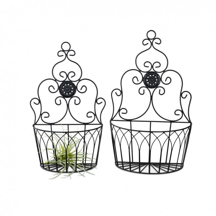 Wandkörbe 2er-Set aus Metall