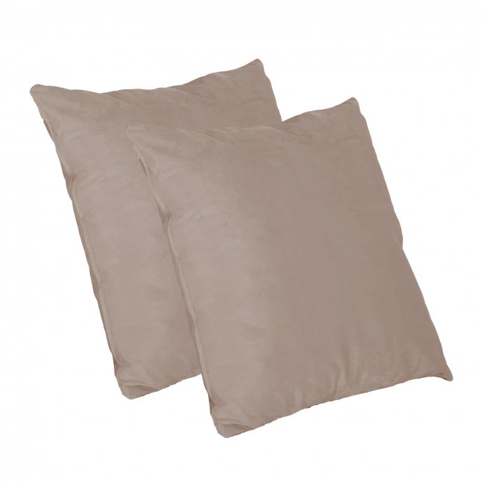 Kissen Nathalie Unifarben 2er-Set Hellbraun