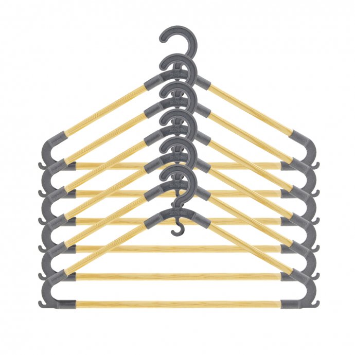 Kleiderbügel 6er Set Holz/Kunststoff