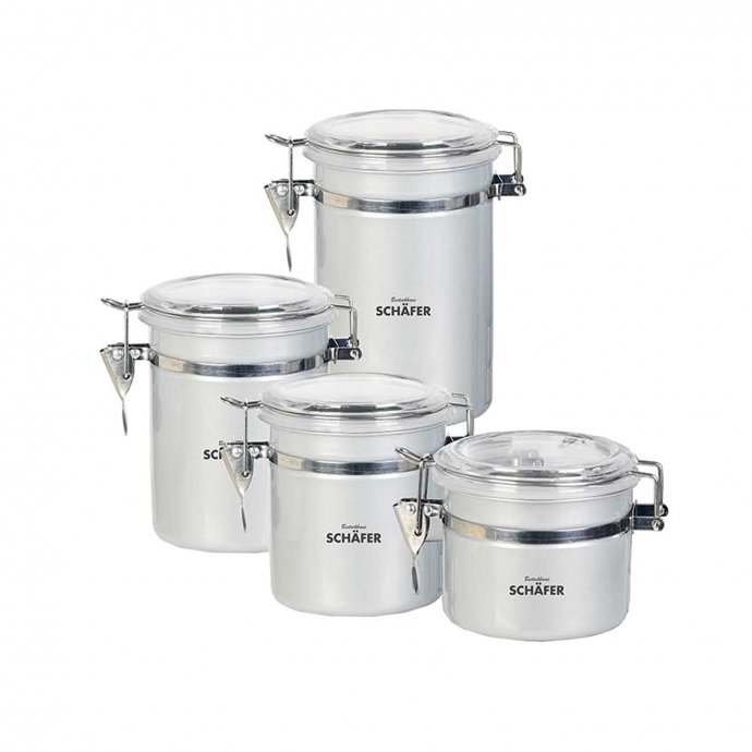 Vorratsdosen 4er-Set Metallic