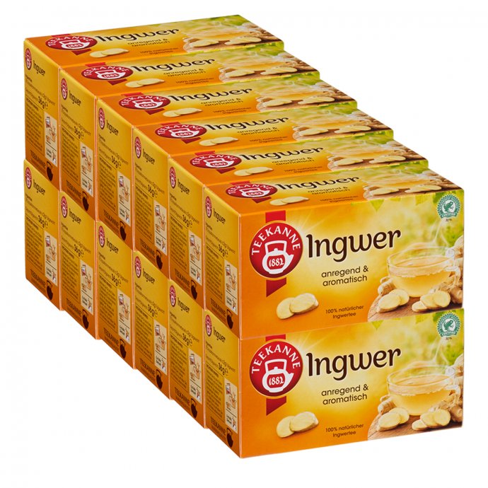 Teekanne Ingwer aromatischer und natürlicher Genuss 36g 12er Pack