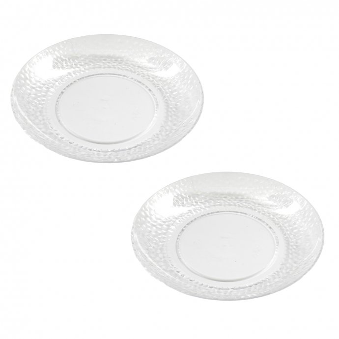 Teller Ø 27 cm 2er Set Kunststoff mit Blaseneffekt