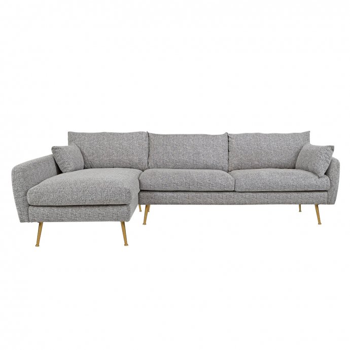 Ecksofa Antonius Webstoff Grau links