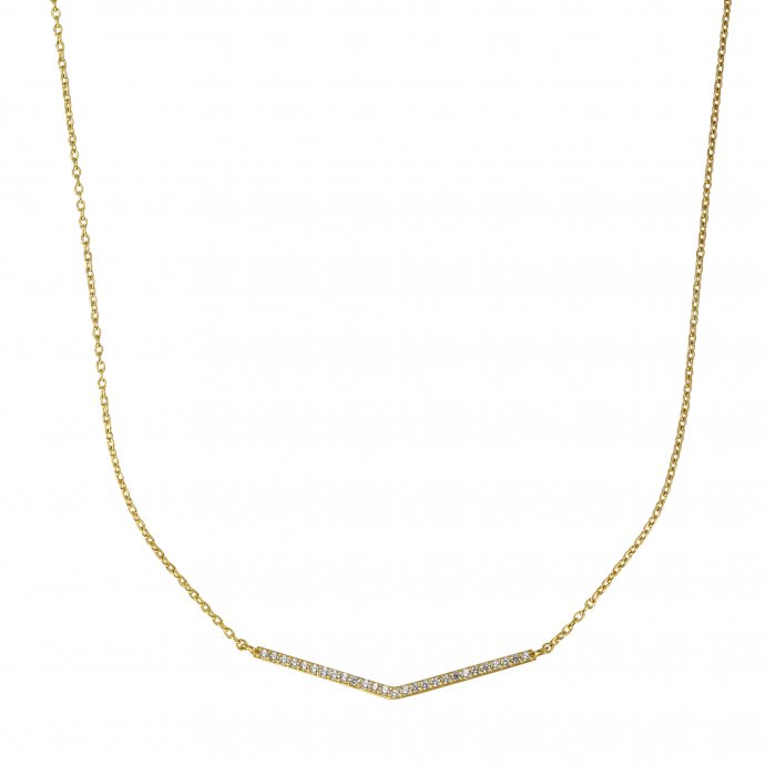 Collier 375/- Gelbgold Zirkonia