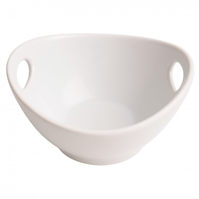 Servierschale oval Porzellan weiß kleine Schale 10 x 9 x 5,5 cm