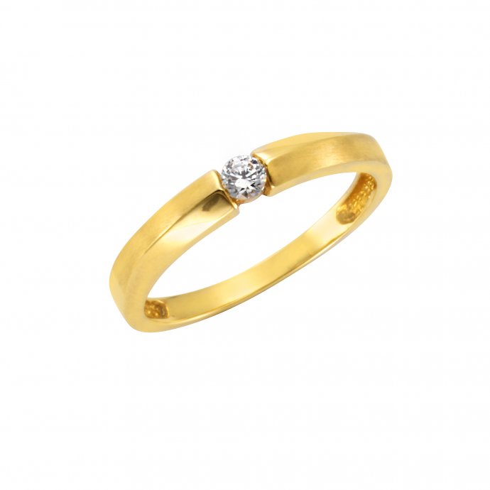 Ring 375 Gold Zirkonia weiß
