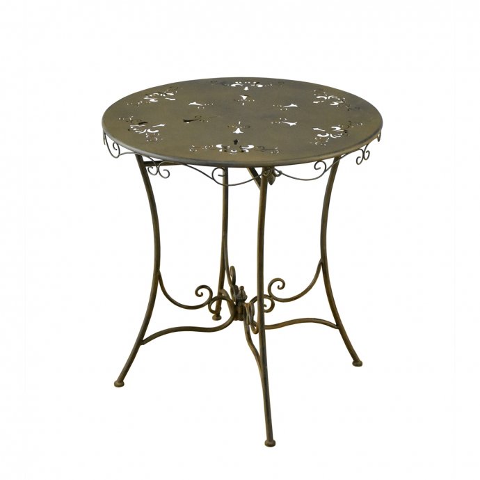 Runder nostalgischer Metalltisch Lily