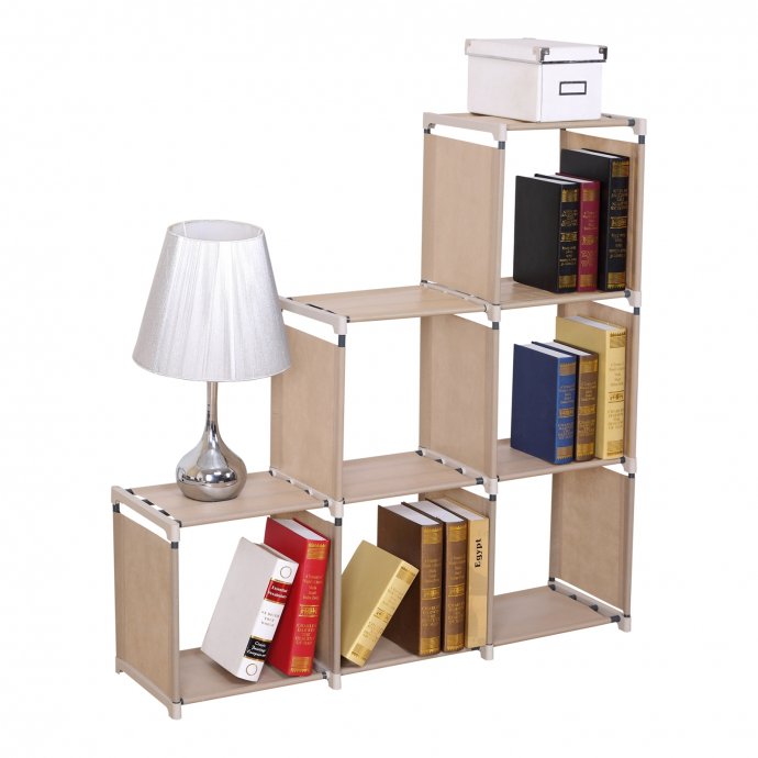 Stoffregal Stufenregal 6 Fächer Lena