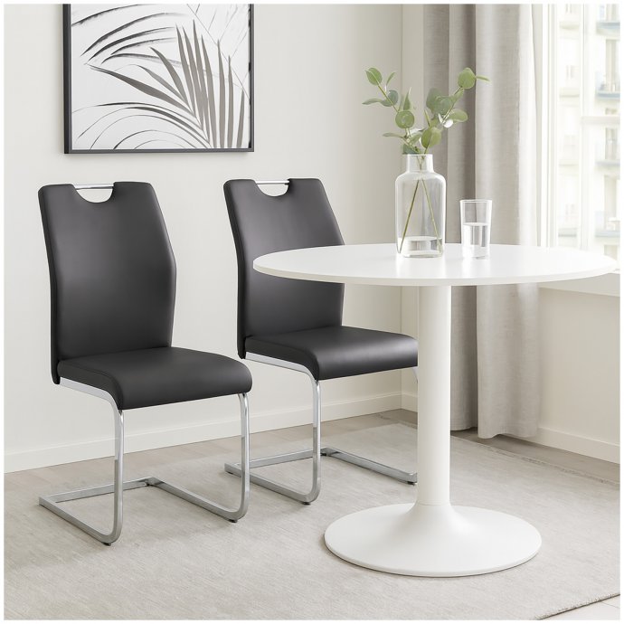 Esszimmerstuhl 2er Set Schwarz Nelly