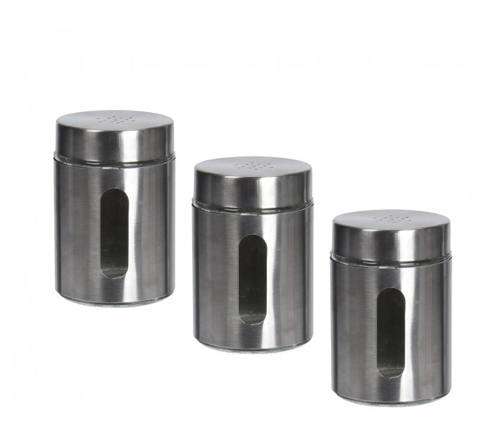 Kräuterstreuer 3er Set Edelstahl