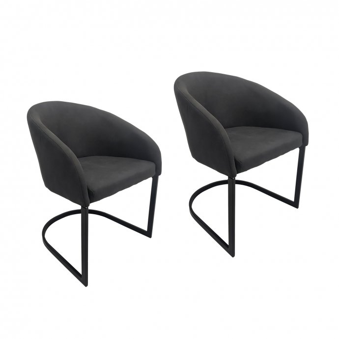 Esszimmerstuhl 2er Set Vemal Schwarz