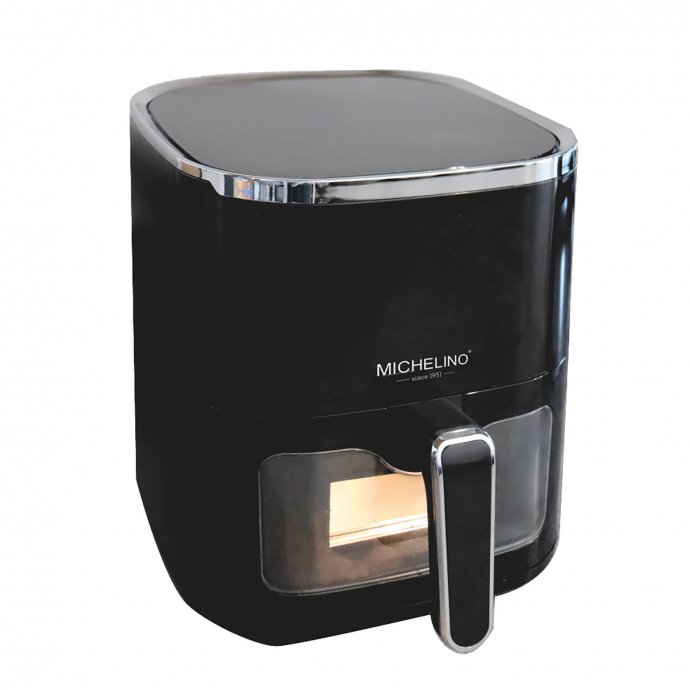 Heißluftfritteuse 5,0 Liter 1450 Watt Schwarz mit Sichtfenster