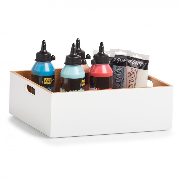 Aufbewahrungskiste Weiß 30 x 27 x 10,5 cm