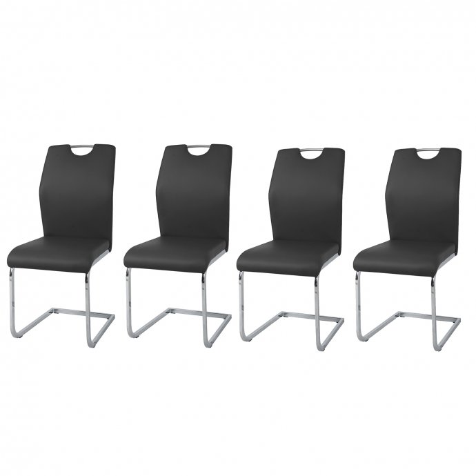 Schwingstuhl 4er-Set Nelly Schwarz