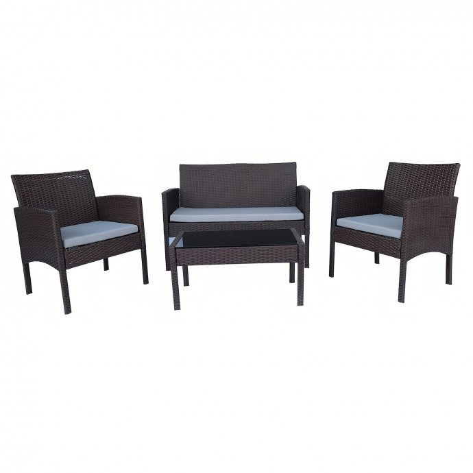 Outdoor Möbel 4-teiliges Set Zita Braun-Beige