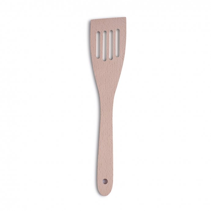 Pfannenwender mit Schlitzen Buche