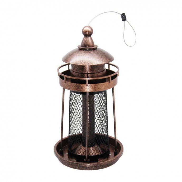 Vogelfutterspender Nessa Leuchtturm Metallic Gold