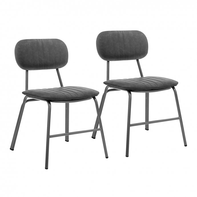 Stuhl 2er Set Vivila Dunkelgrau