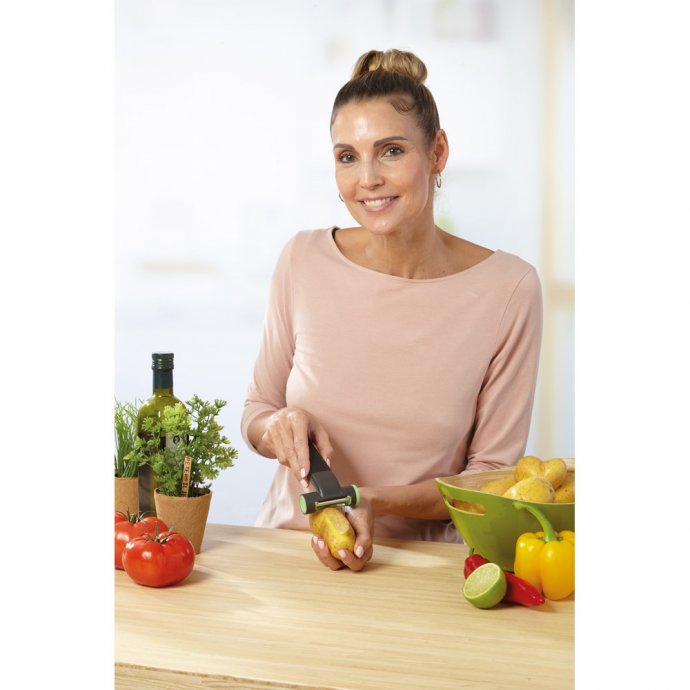 3fach-Sparschäler mit Messerschärfer