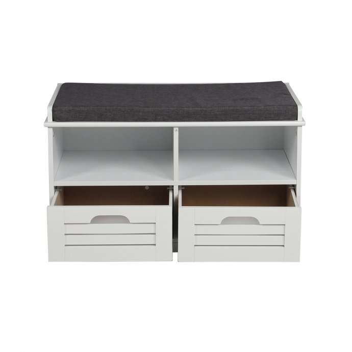 Schuhschrank weiß mit Sitzfläche