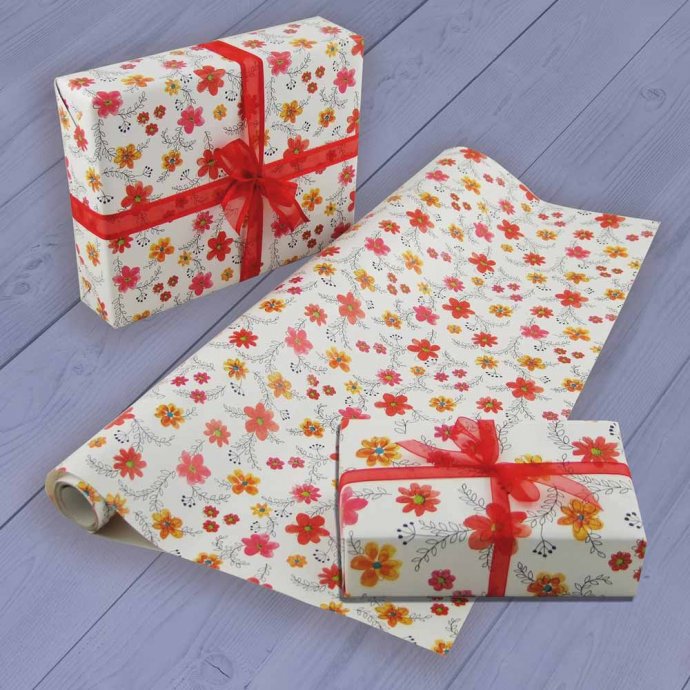 Geschenkpapier Blume,10m