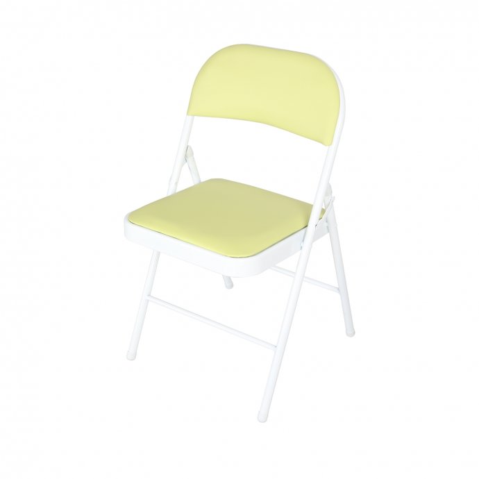 Klappstuhl Wedigo Kunstleder Grün-Weiß