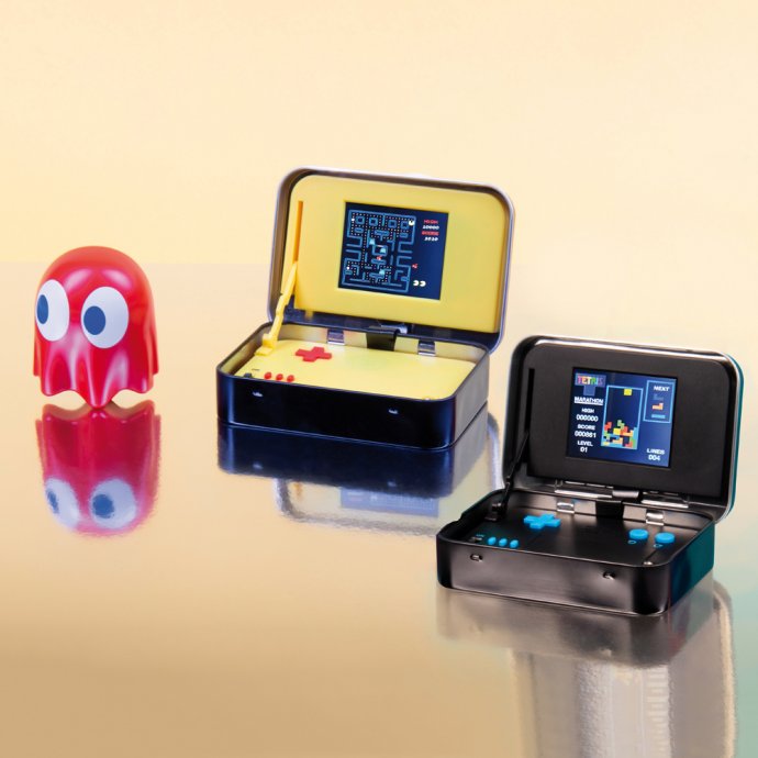 Tetris-Spielekonsole in der Dose