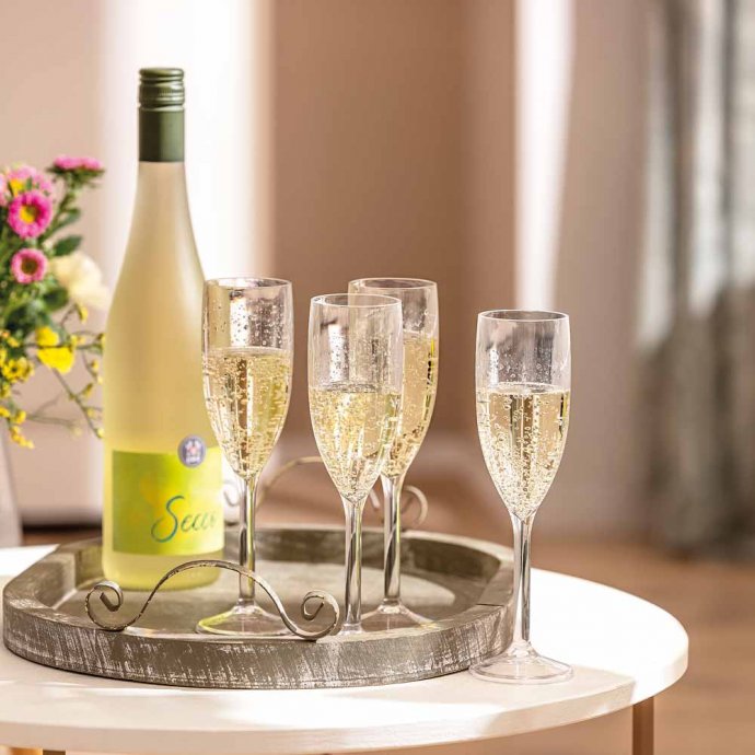 Bruchsichere Sektgläser im 4er-Set