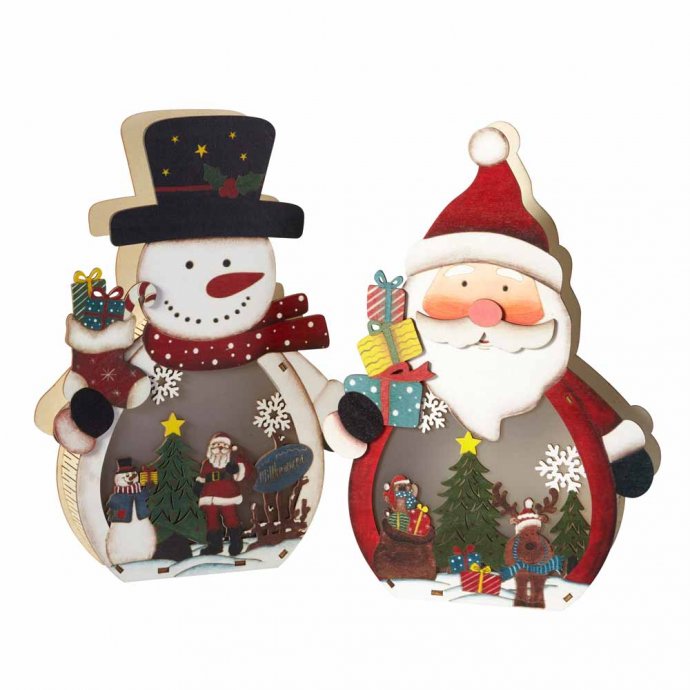 LED-Weinachtsfiguren im 2er Set