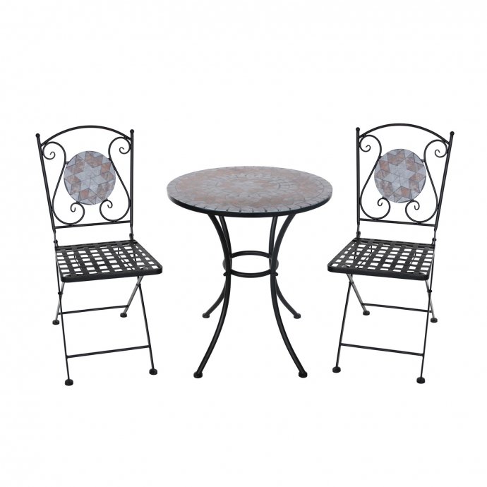 Tisch und 2 Stühle Marocco Braun