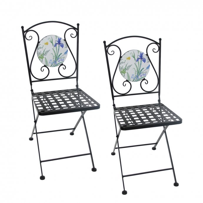 Gartenstühle 2 Stück Celia Lilie