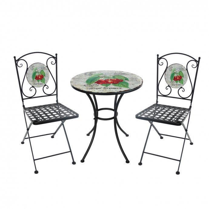 Tisch und 2 Stühle Celia Kirschen