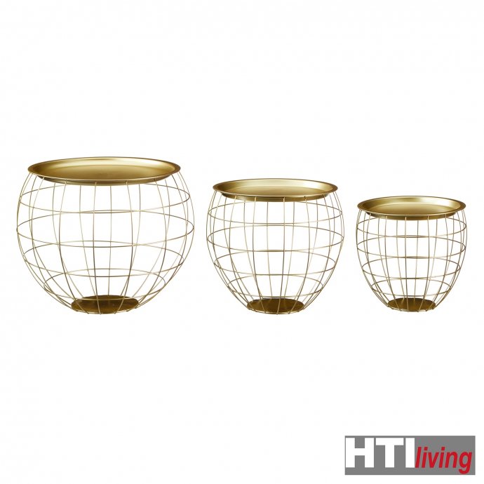 Tisch Set bauchig, 3-teilig Eisen