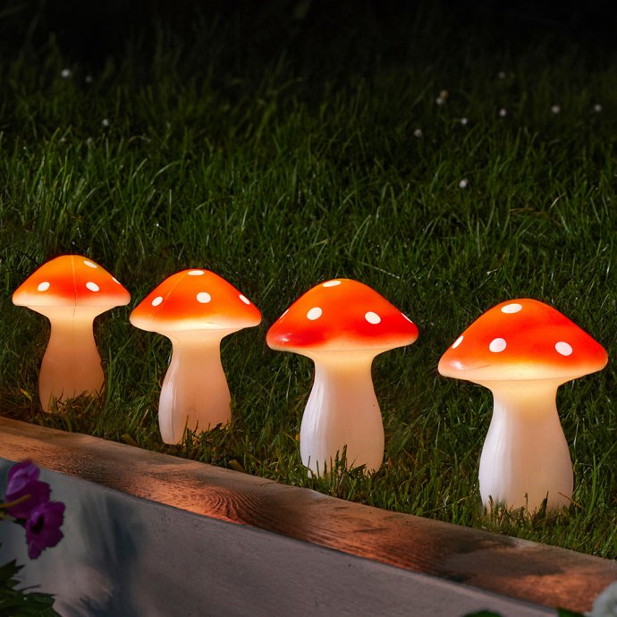 4er-Fliegenpilz-Lichterkette